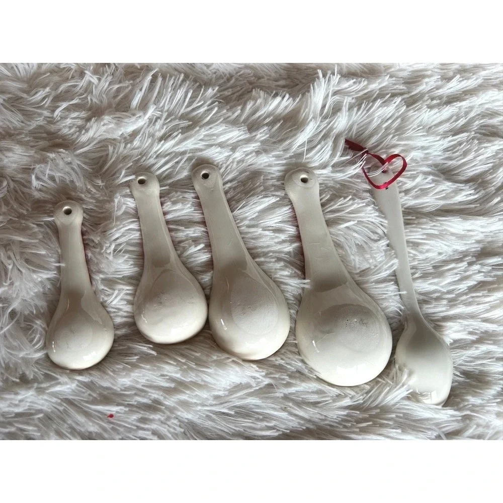 Santa Measuring Spoons Holiday Set Christmas Porcelain Decorative Grandmacore